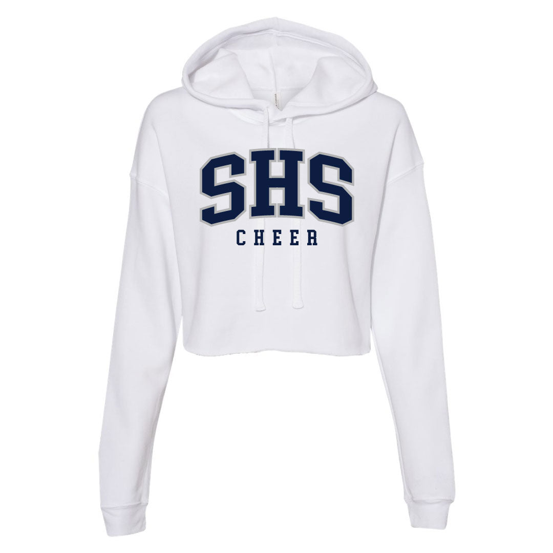 Staples Cheer Sponge Fleece Cropped Hoodie Logowear Staples Cheerleading White Ladies XS