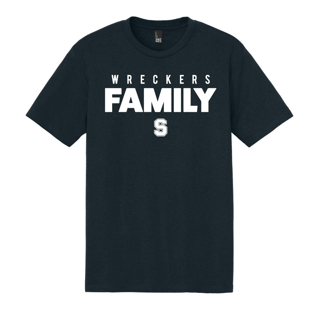 Staples Cheer Family Triblend Tee Logowear Staples Cheerleading Navy Ladies XS