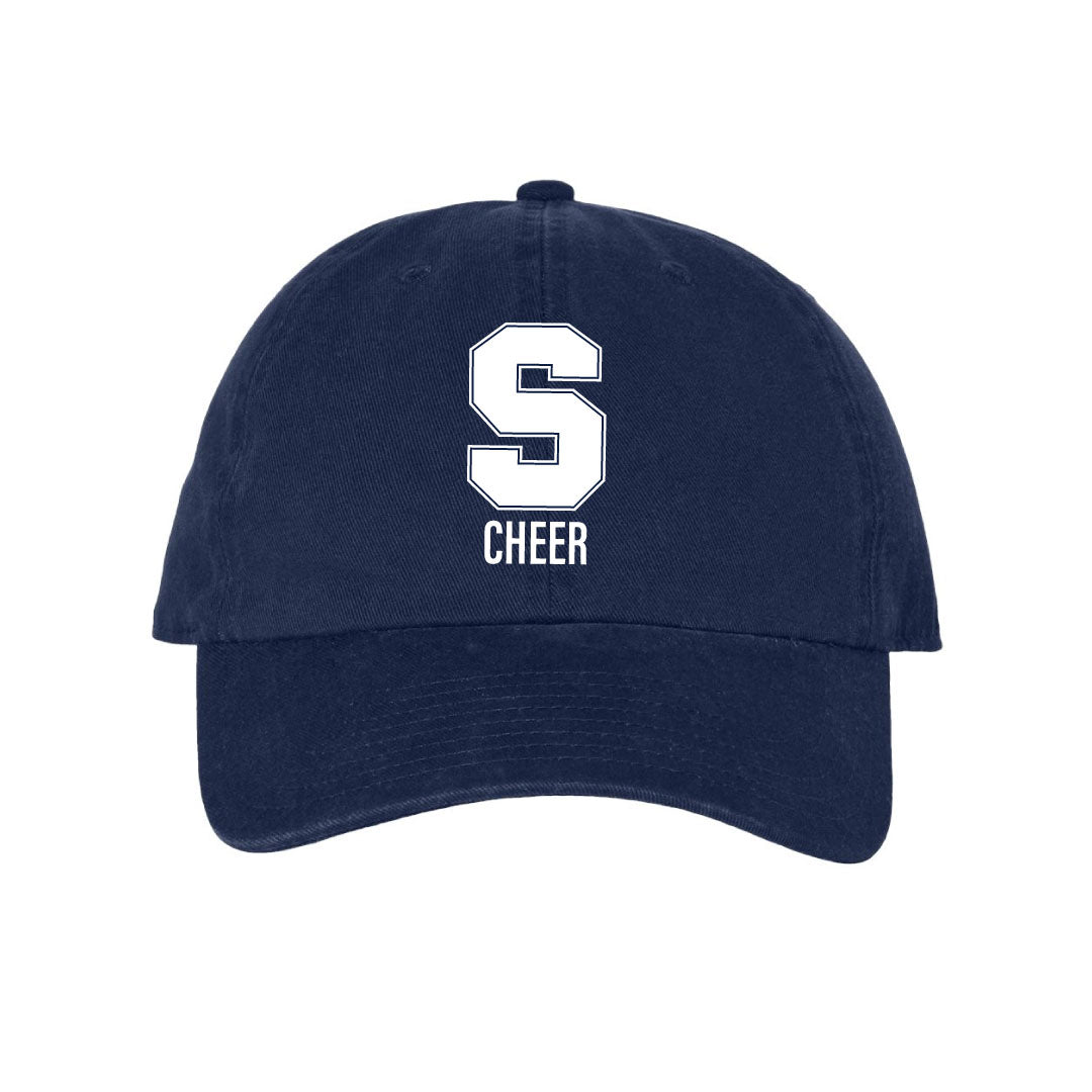 Staples Cheer Baseball Unstructured Hat Logowear Staples Cheerleading Navy