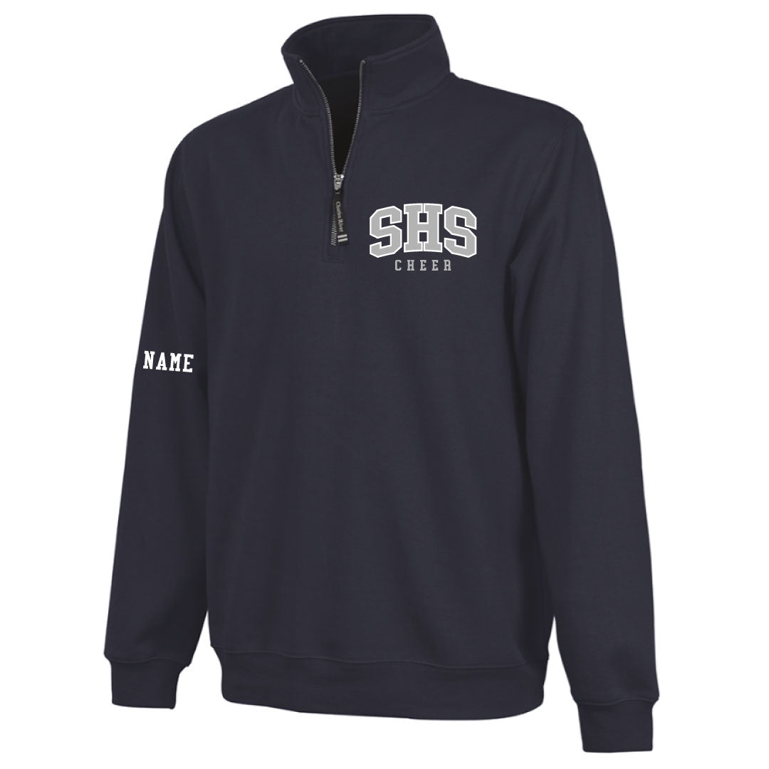 Staples Cheer "Fans" 1/4 Zip Sweatshirt Logowear Staples Cheerleading Navy Mens S