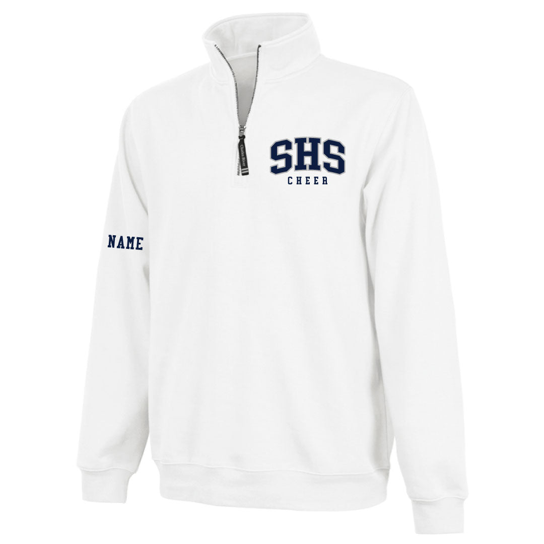 Staples Cheer "Fans" 1/4 Zip Sweatshirt Logowear Staples Cheerleading White Mens S