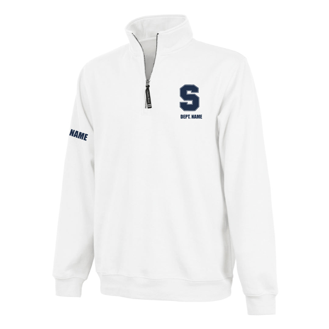 Staples Faculty Quarter Zip Sweatshirt Logowear Staples Faculty White Ladies XS