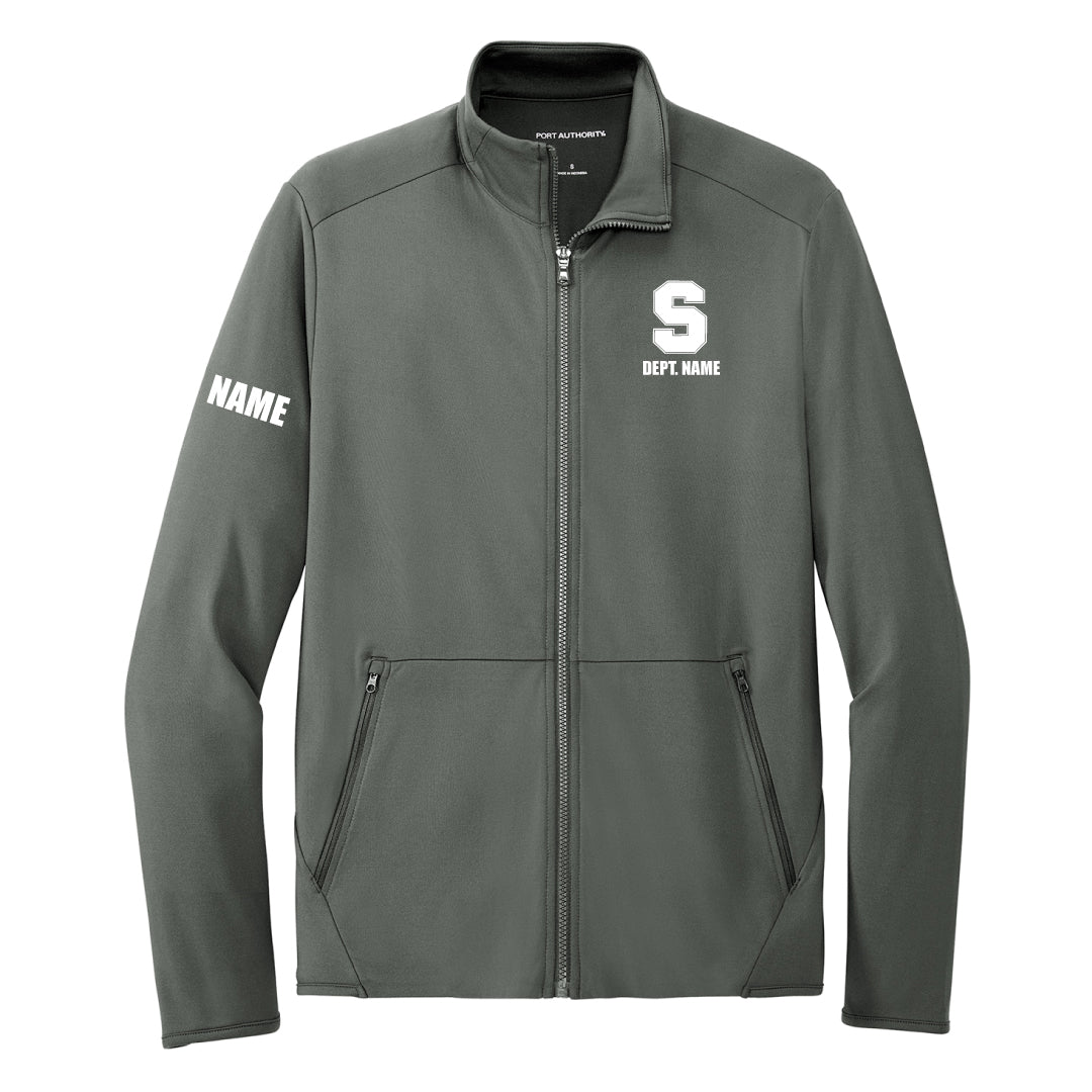 Staples Faculty Stretch Performance Full Zip Logowear Staples Faculty Grey Mens S
