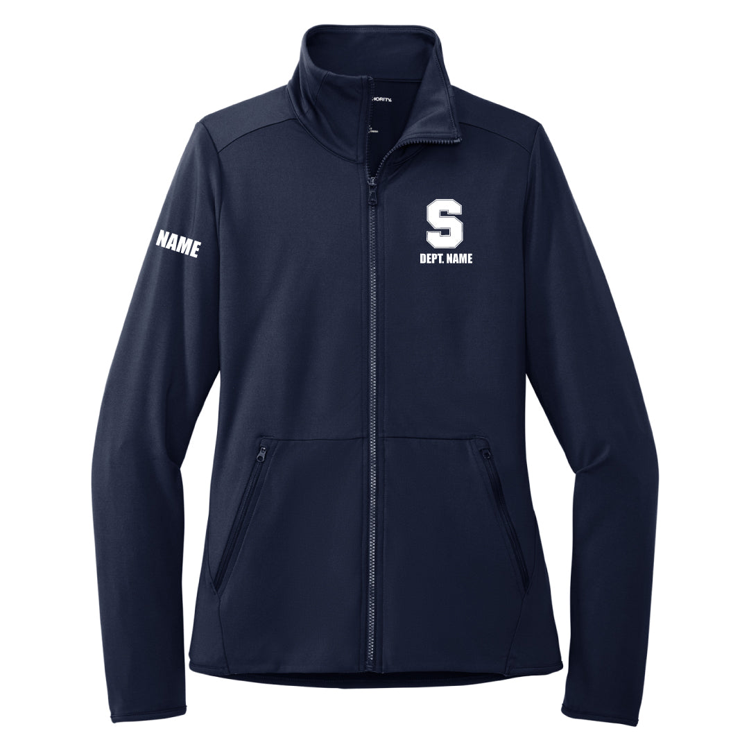 Staples Faculty Stretch Performance Full Zip Logowear Staples Faculty Navy Ladies XS