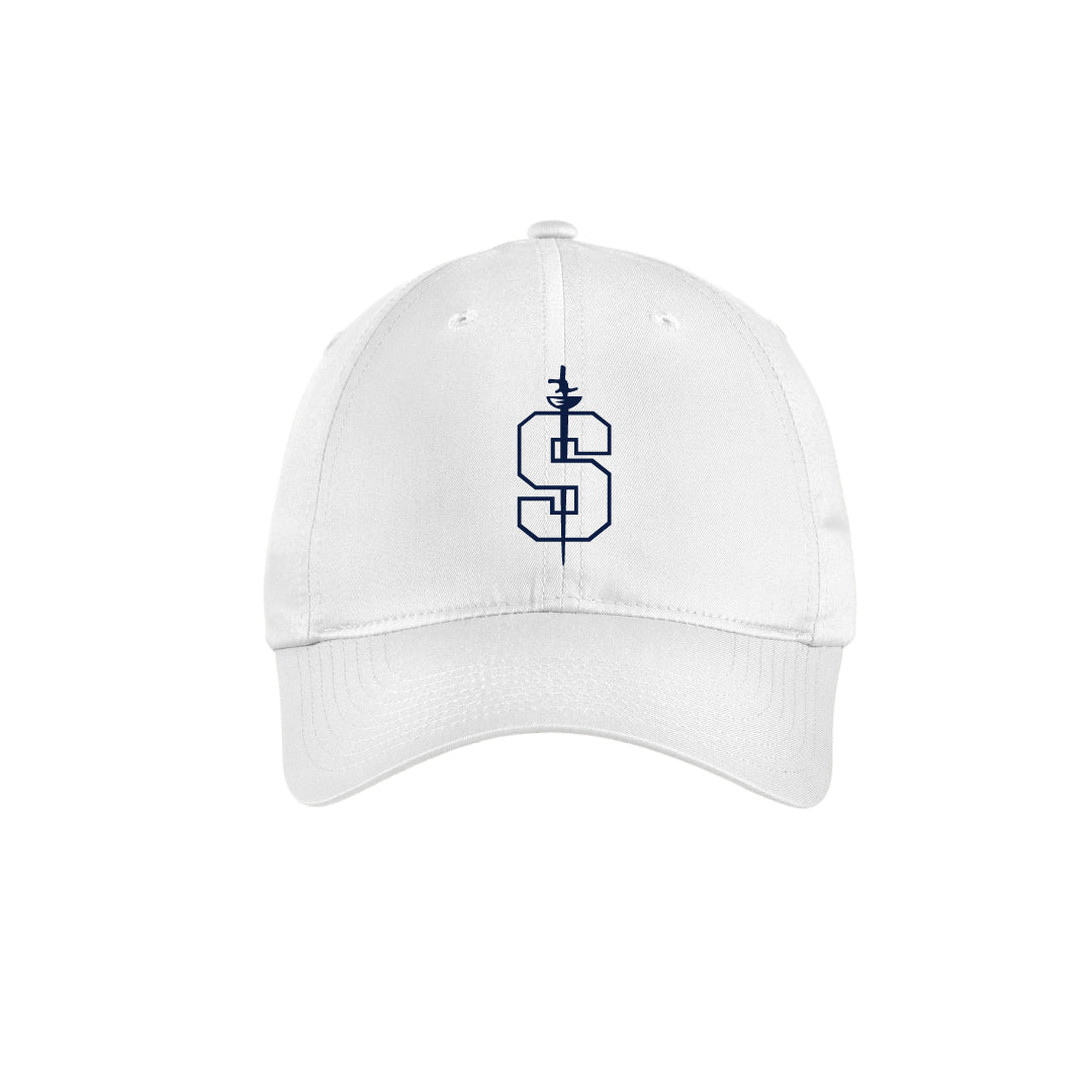 Staples Fencing Baseball Cap Logowear Staples Fencing White Foil 