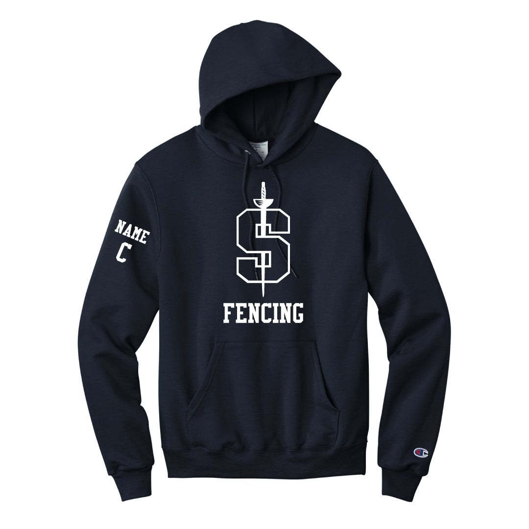 Staples Fencing Champion Hooded Sweatshirt Logowear Staples Fencing Navy Épée Adult S