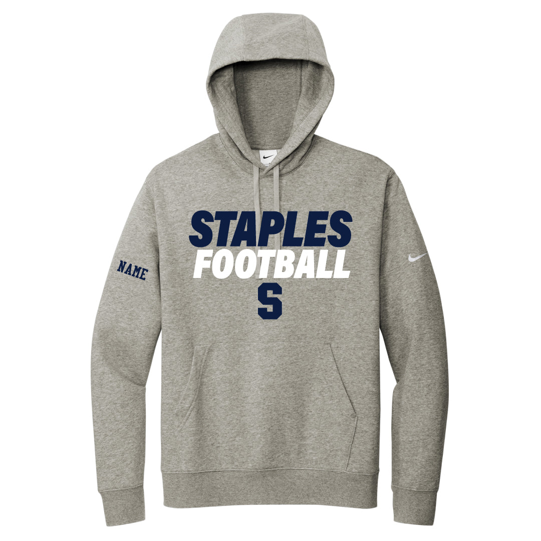 Staples Football Nike Hoodie Logowear Staples Football Grey Mens XS 