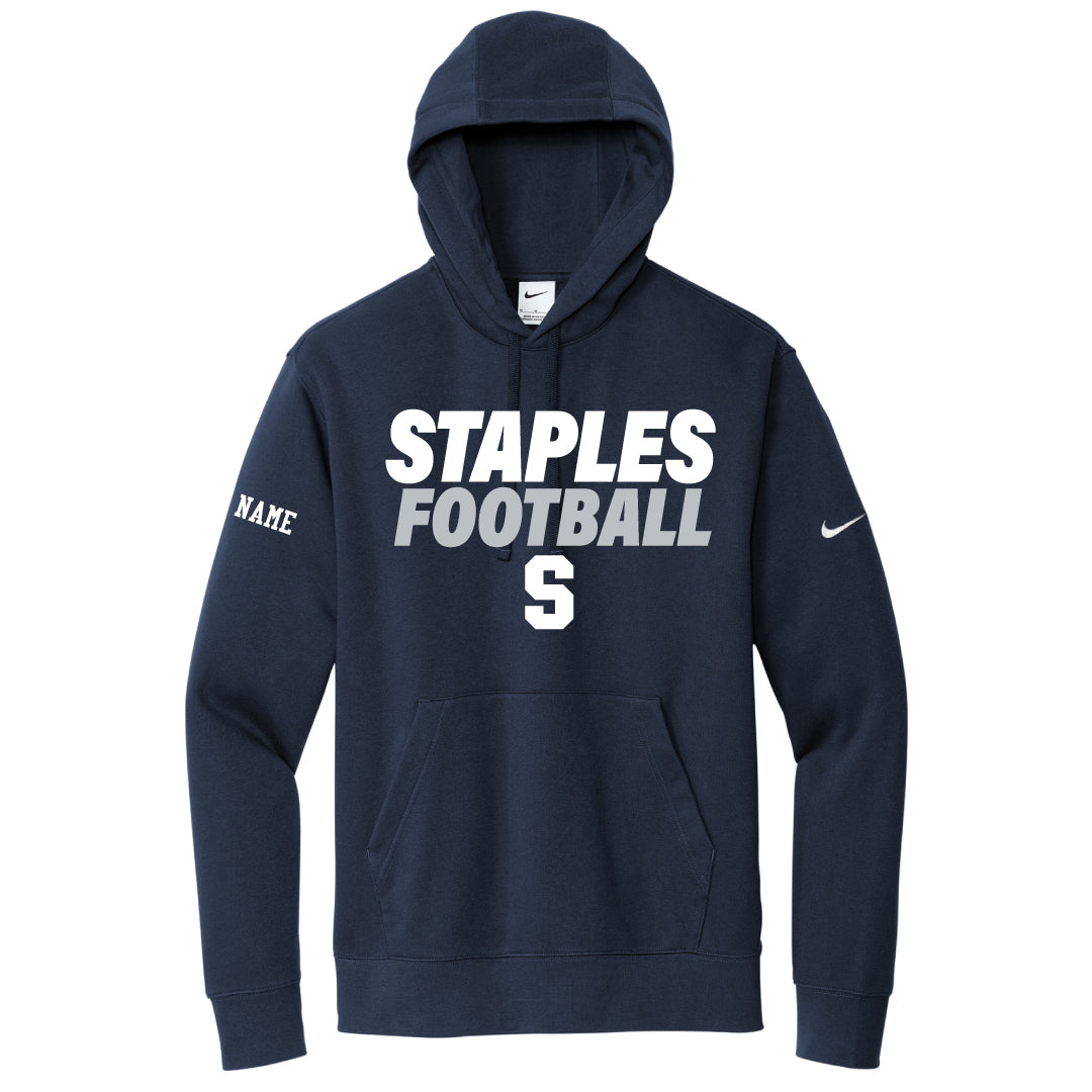 Staples Football Nike Hoodie Logowear Staples Football Navy Mens XS 