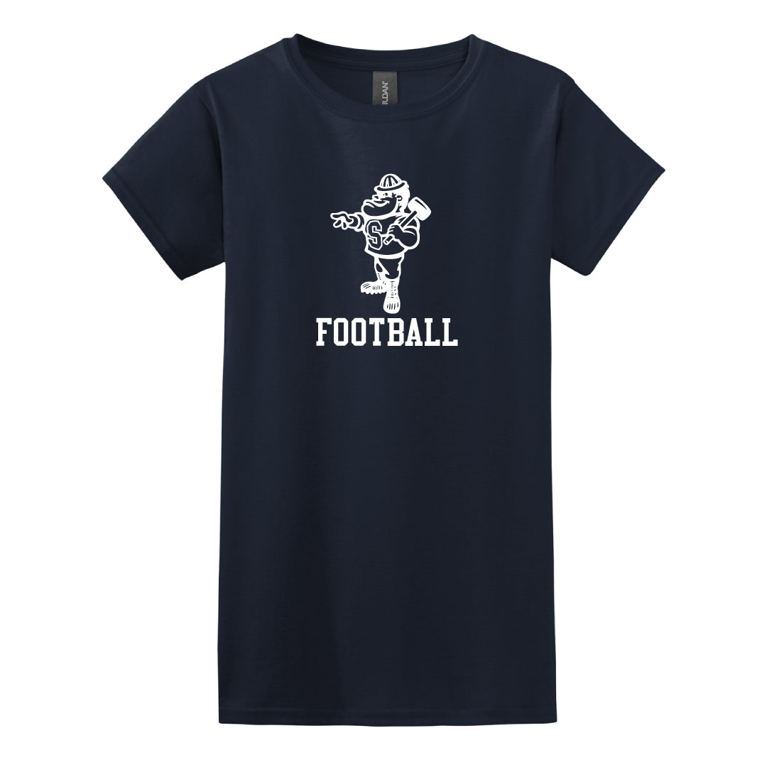 Staples Football Soft Style Tee Logowear Staples Football Navy Ladies S