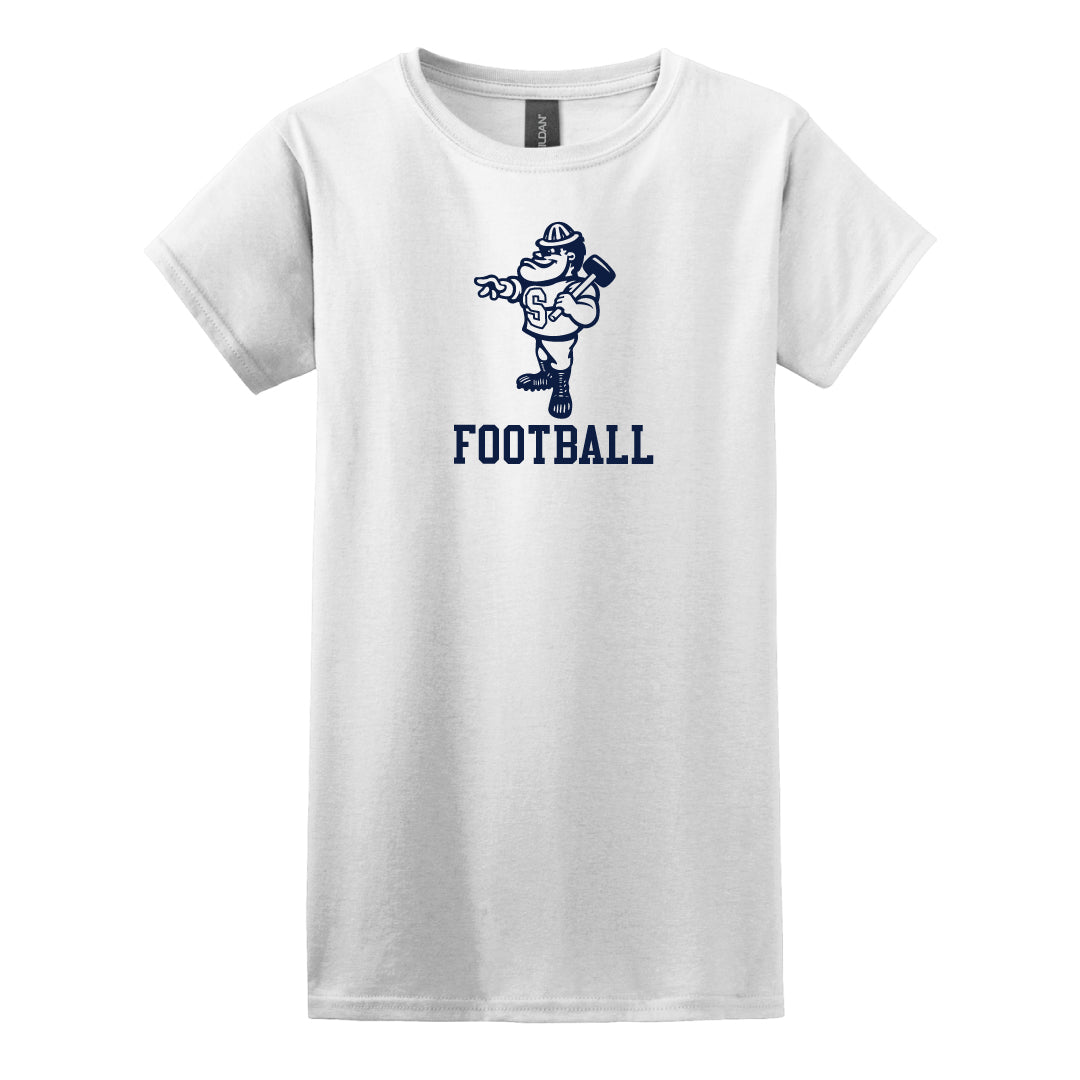 Staples Football Soft Style Tee Logowear Staples Football White Ladies S