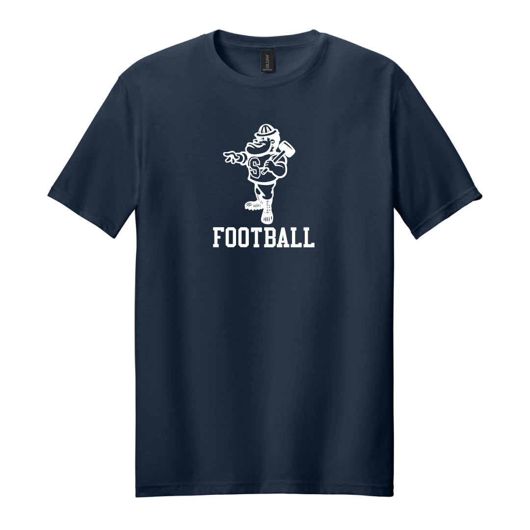 Staples Football Soft Style Tee Logowear Staples Football Navy Mens S