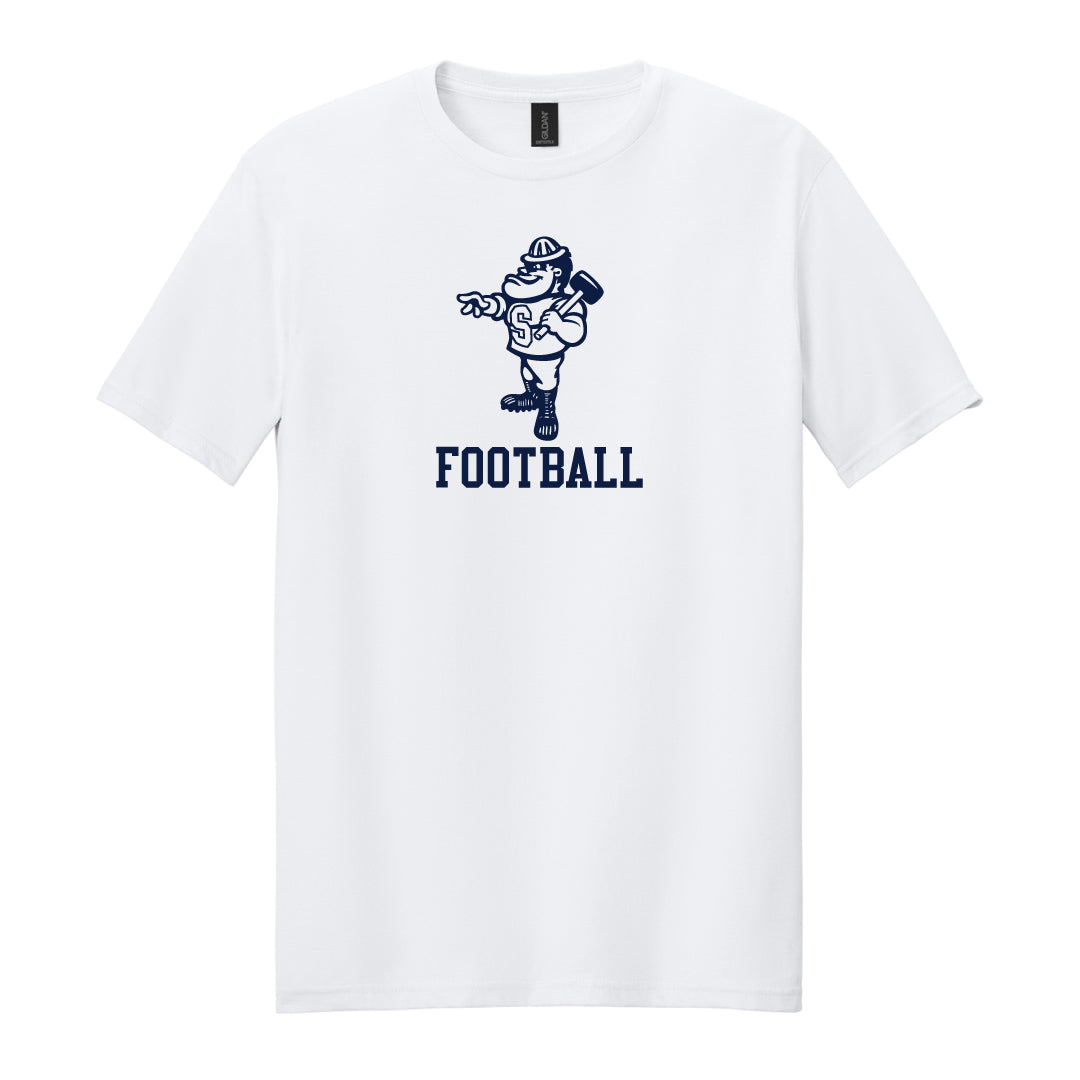 Staples Football Soft Style Tee Logowear Staples Football White Mens S