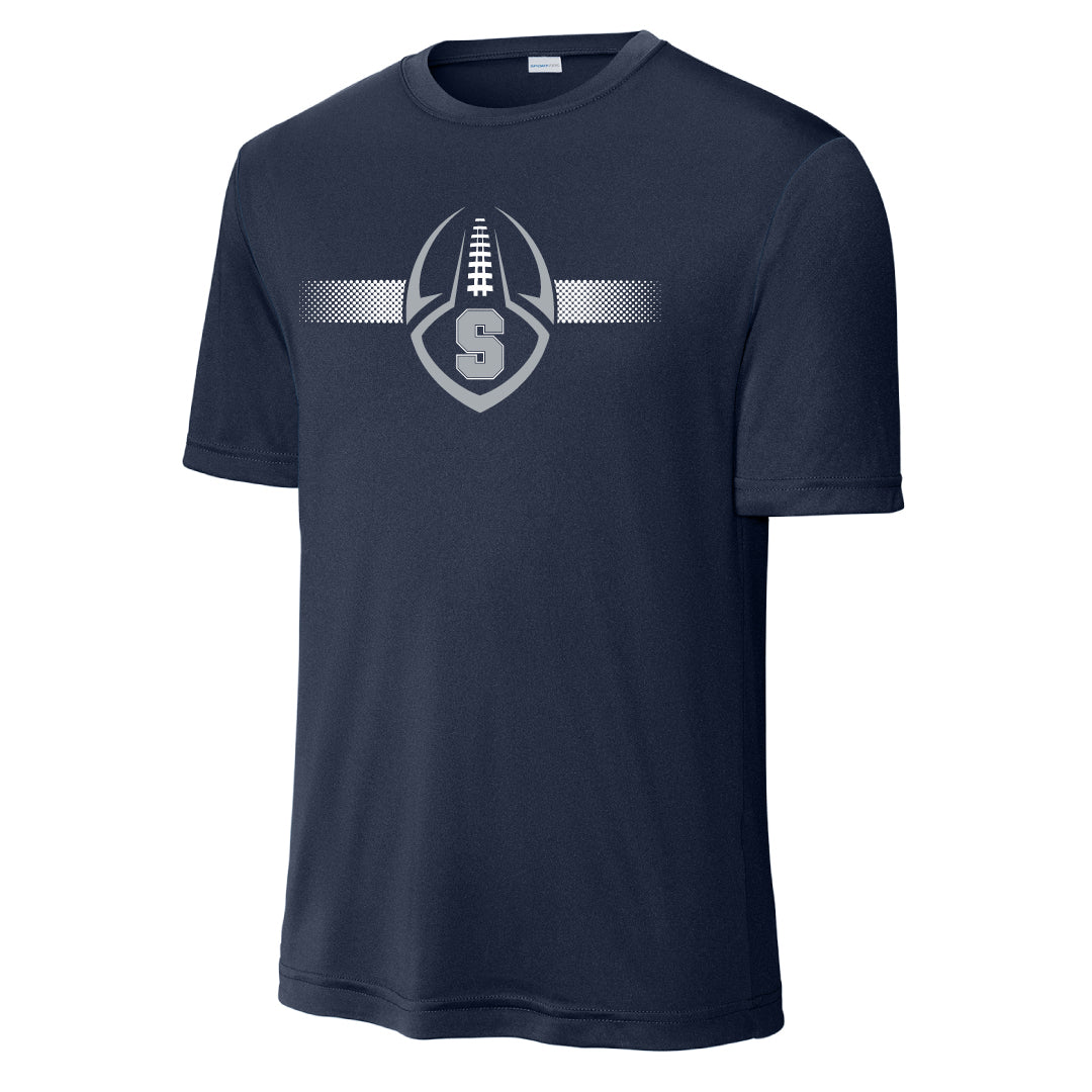 Staples Football Practice Tee Logowear Staples Football Navy Adult XS