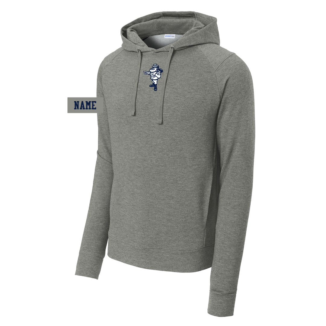 Staples Football Sportwick Fleece Hoodie Logowear Staples Football Lt Grey Heather Adult XS