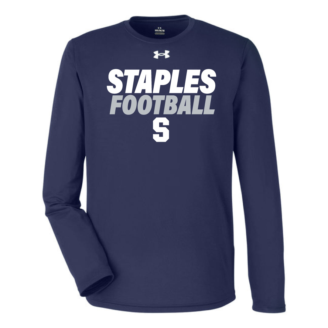 Staples Football UA Tech Long Sleeve Logowear Staples Football Mens S  