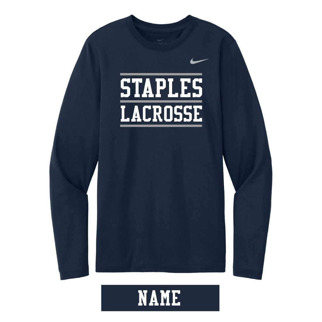 Staples Girls Lacrosse Nike Dri Fit Long Sleeve