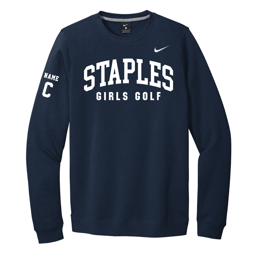 Staples Girls Golf Nike Crewneck Sweatshirt Logowear Staples Girls Golf Navy Adult S 