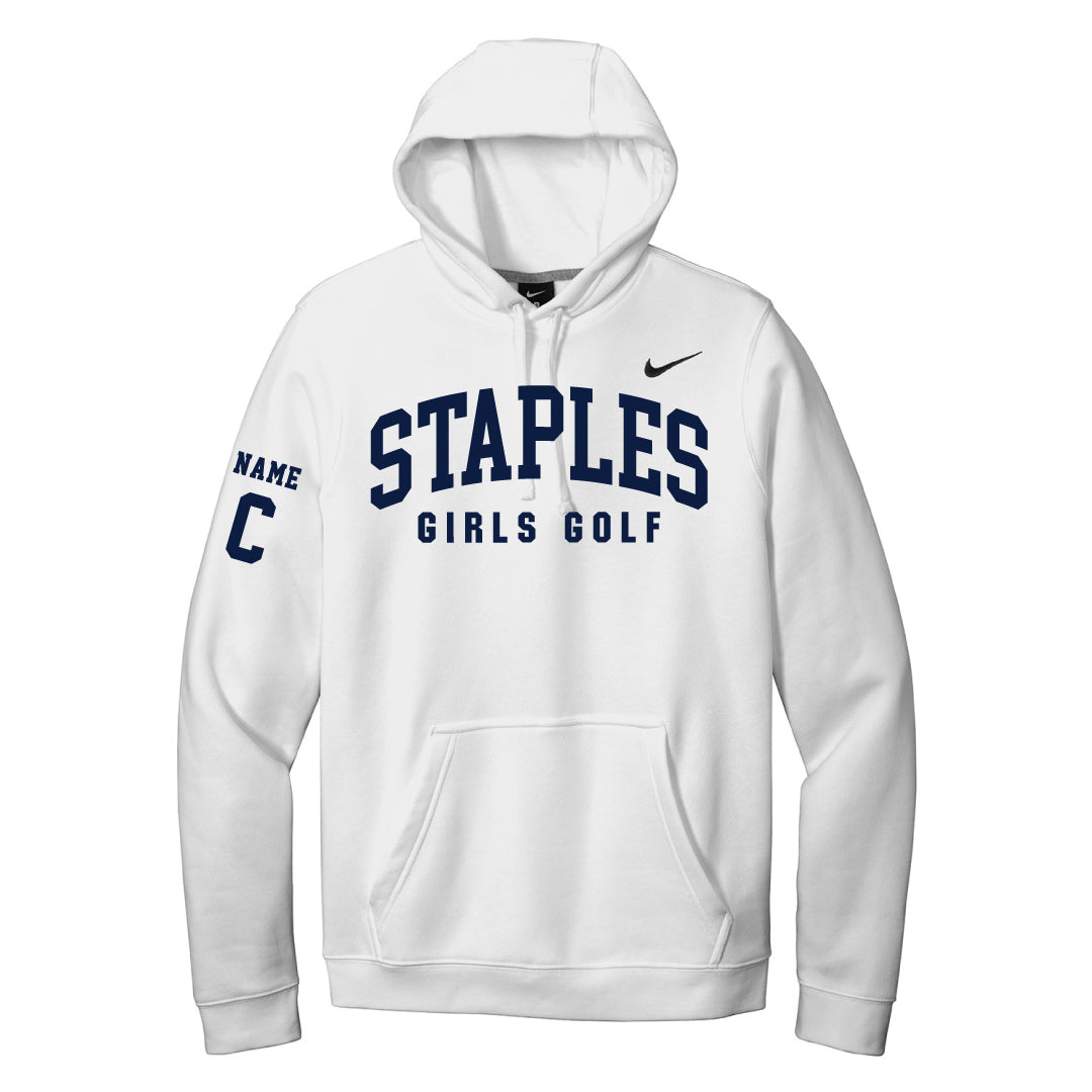 Staples Girls Golf Nike Hooded Sweatshirt Logowear Staples Girls Golf White Adult S 
