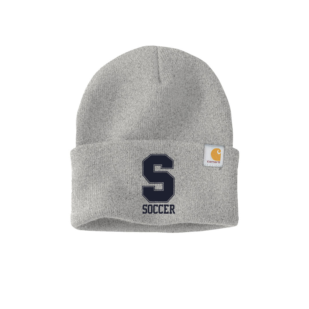 Staples Girls Soccer Fans Carhartt Fleece Beanie Logowear Staples Girls Soccer Fanwear Heather Grey