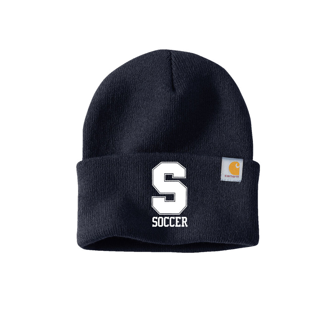 Staples Girls Soccer Fans Carhartt Fleece Beanie Logowear Staples Girls Soccer Fanwear Navy