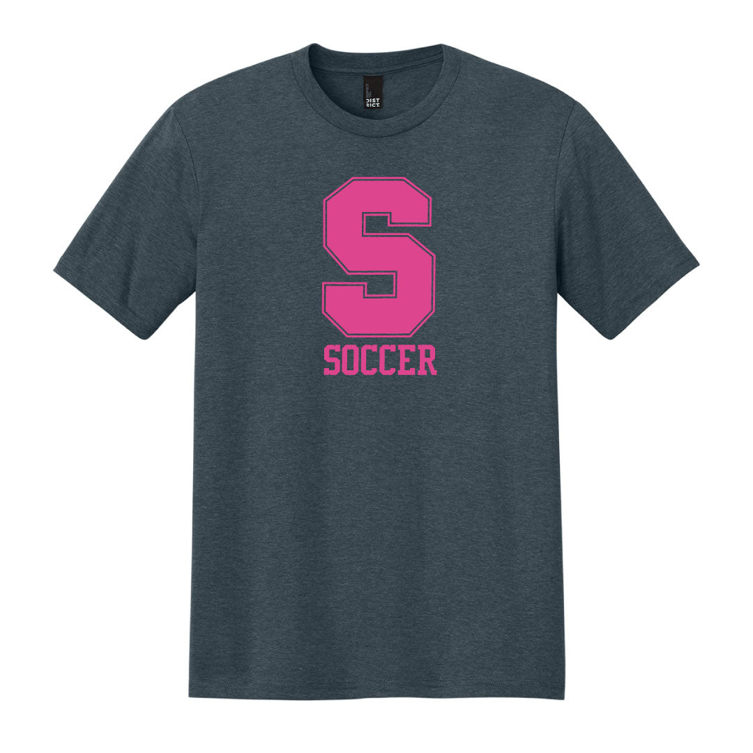 Staples Girls Soccer Fans Tri Blend Tee Logowear Staples Girls Soccer Fanwear Pink S Ladies XS