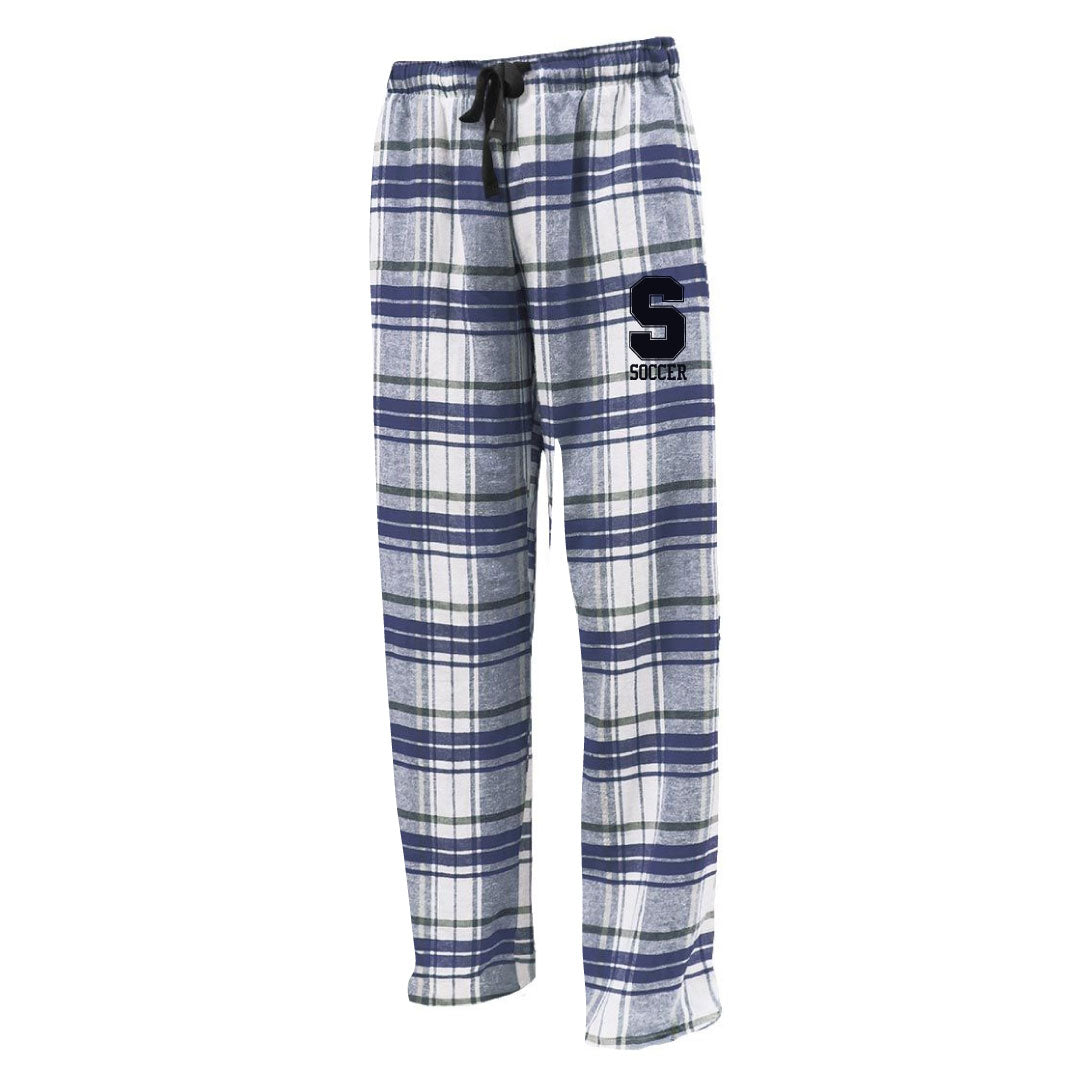 Staples Girls Soccer Fans Flannel Bottoms Logowear Staples Girls Soccer Fanwear White/Navy Adult XS