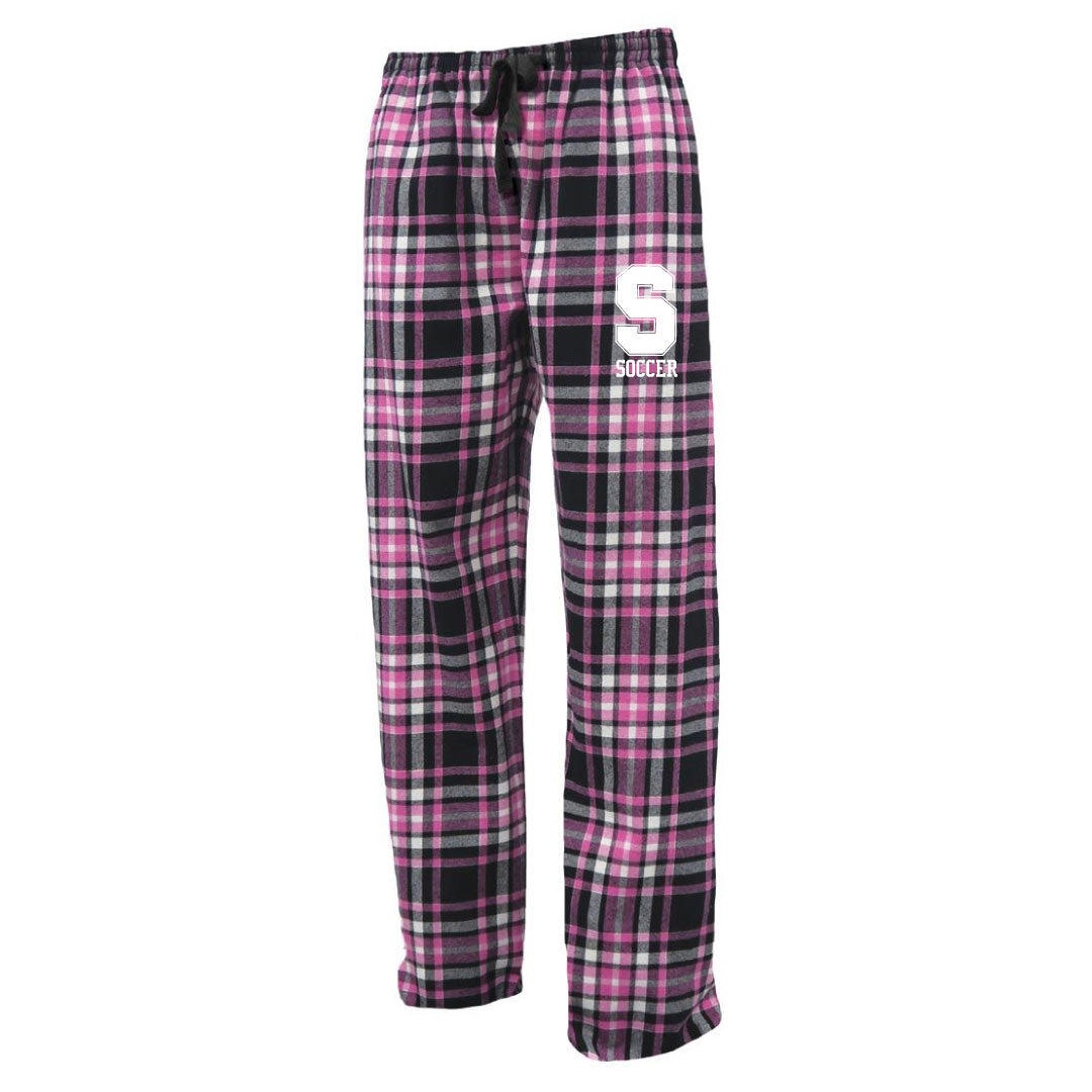 Staples Girls Soccer Fans Flannel Bottoms Logowear Staples Girls Soccer Fanwear Pink/Black Adult XS