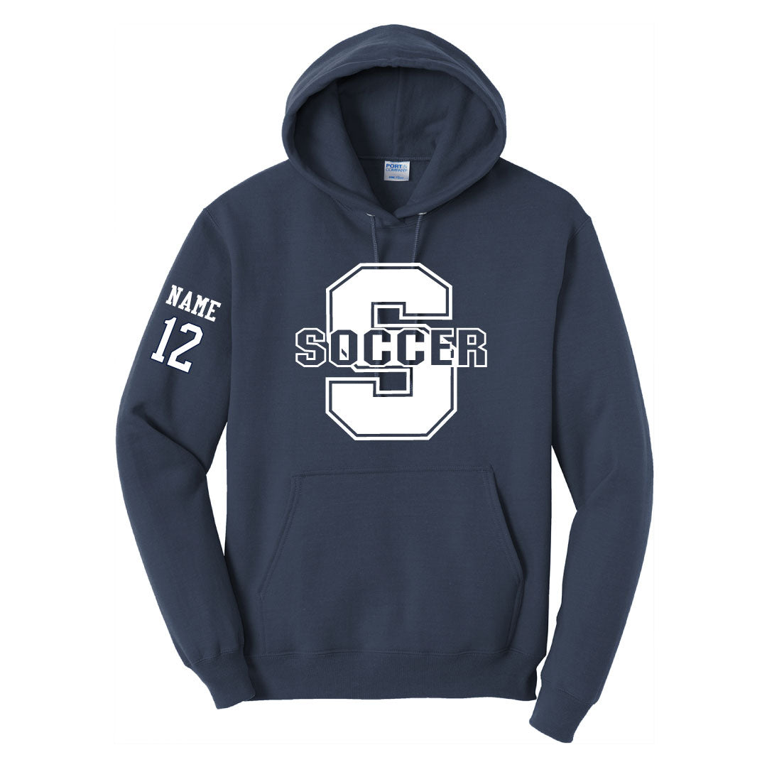 Staples Girls Soccer Fans Hooded Sweatshirt Logowear Staples Girls Soccer Fanwear Navy Adult S