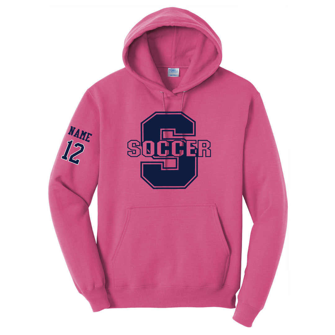 Staples Girls Soccer Fans Hooded Sweatshirt Logowear Staples Girls Soccer Fanwear Sangria Adult S