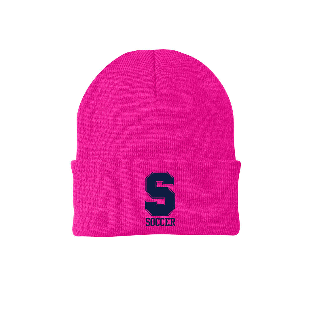 Staples Girls Soccer Fans Pink Fleece Beanie Logowear Staples Girls Soccer Fanwear