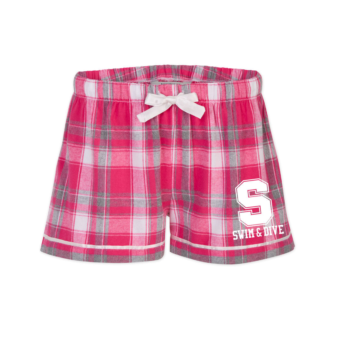 Staples Girls Swim & Dive Boxer Shorts Logowear Staples Girls Swim & Dive NO TEXT Pink/White Ladies XS