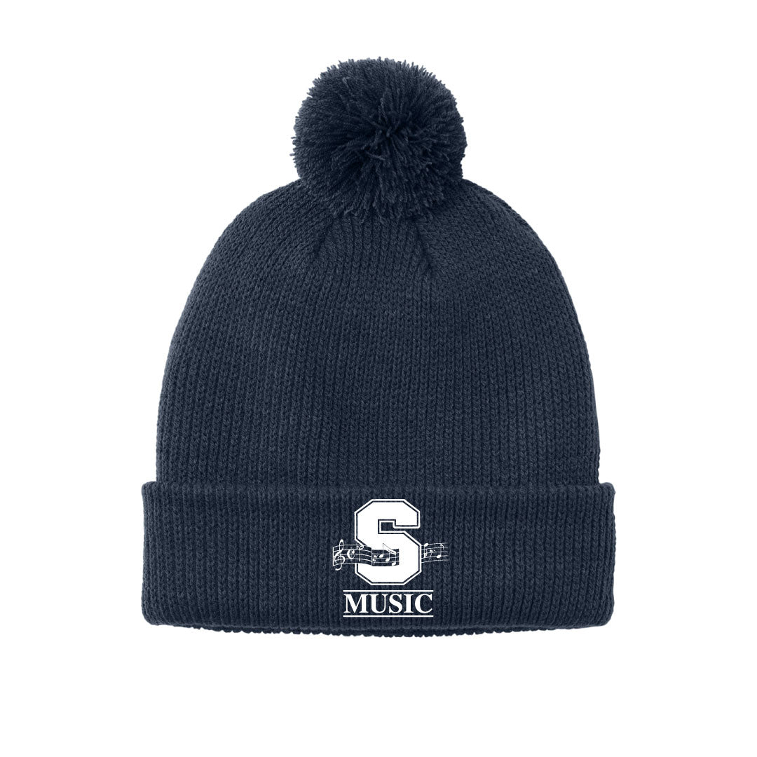 Staples Music Pom Beanie Logowear Staples Music Navy  