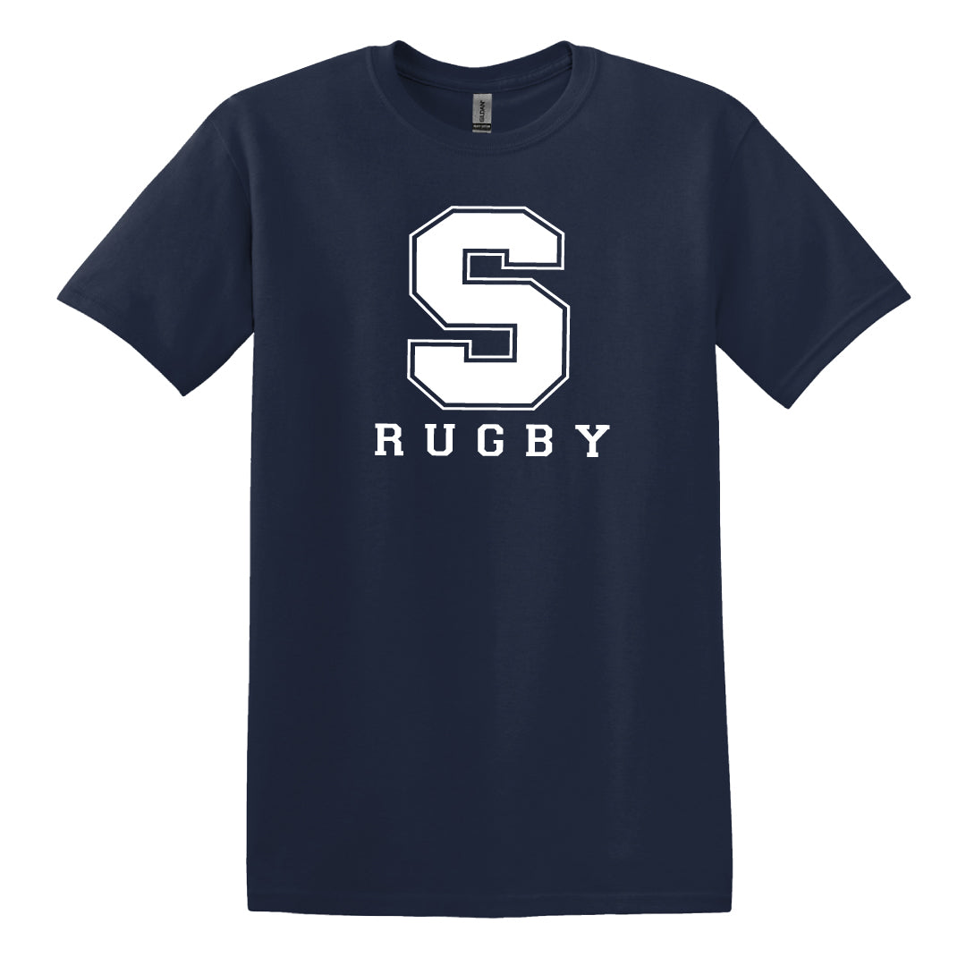 Staples Rugby Cotton Short Sleeve Logowear Staples Rugby Navy Full Chest Adult S