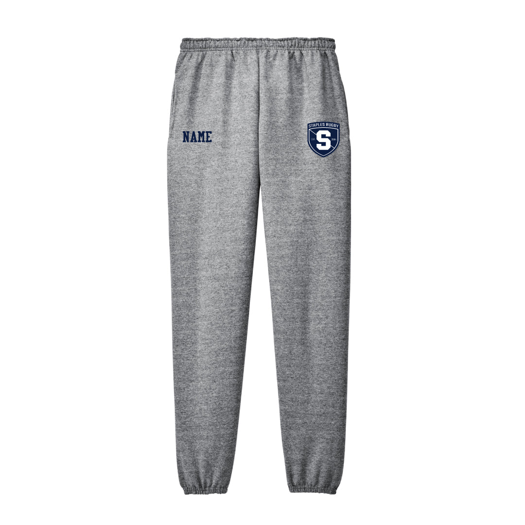 Staples Rugby Closed Bottom Sweatpants Logowear Staples Rugby Oxford Adult S 