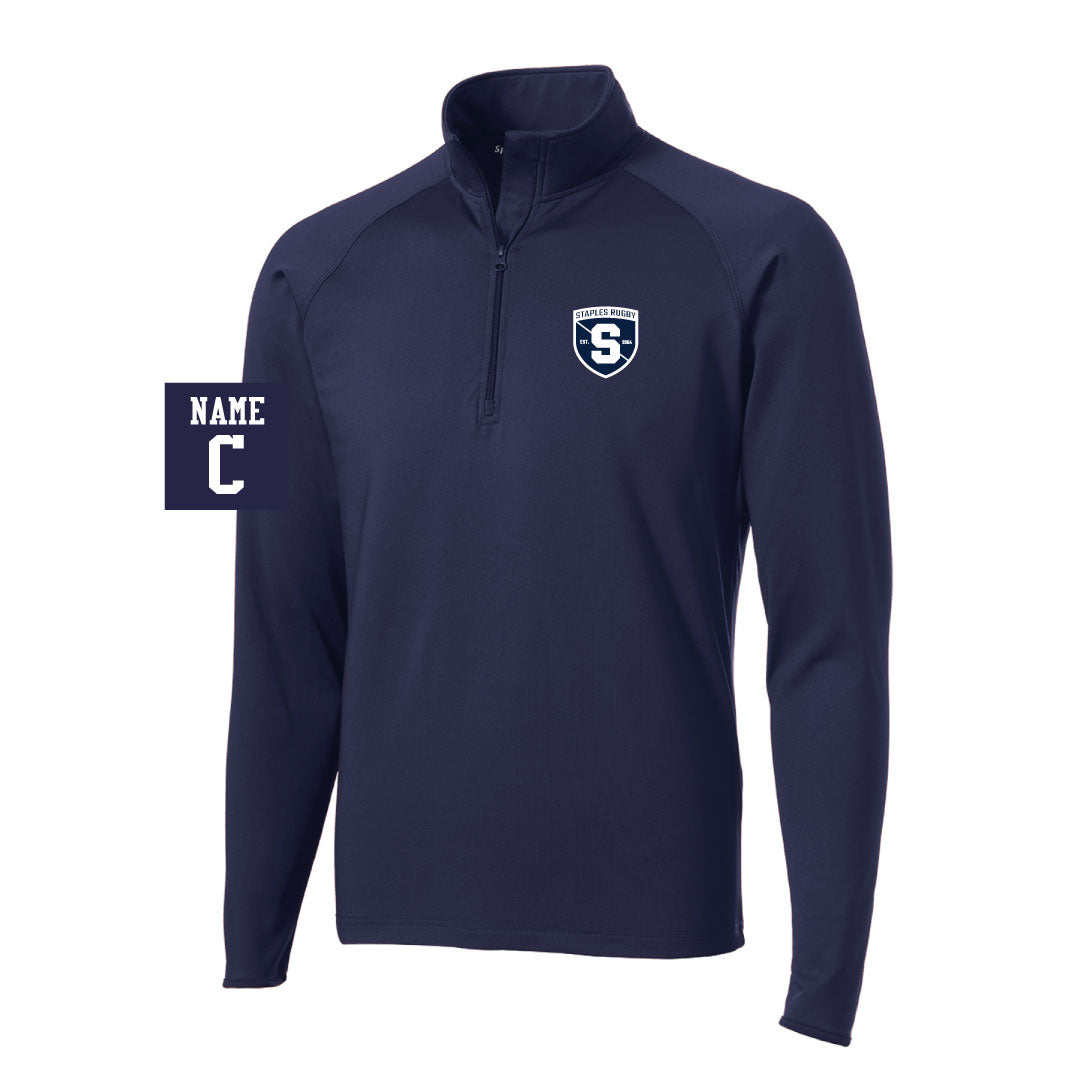 Staples Rugby Performance 1/4 Zip Logowear Staples Rugby Navy Adult XS