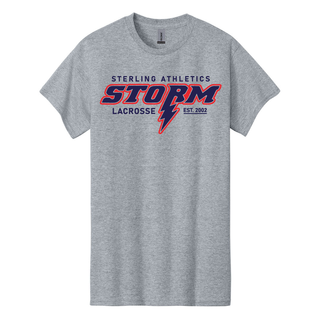 Storm Lacrosse Cotton Short Sleeve Logowear Storm Lacrosse Grey Youth S 