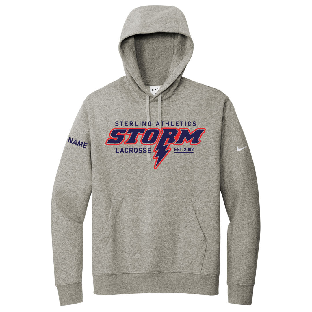 Storm Lacrosse Nike Hooded Sweatshirt Logowear Storm Lacrosse Grey Adult XS 