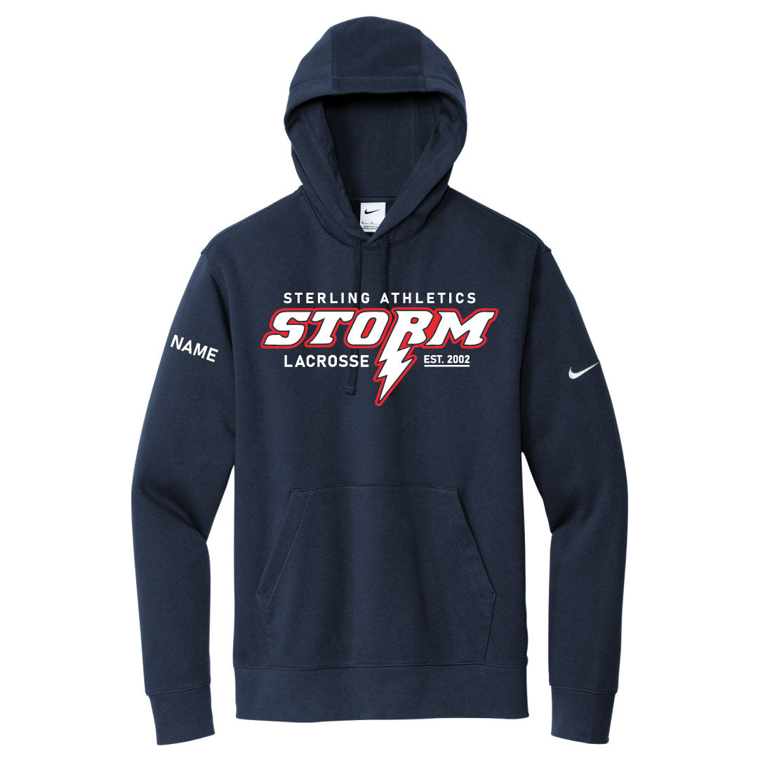 Storm Lacrosse Nike Hooded Sweatshirt Logowear Storm Lacrosse Navy Adult XS 