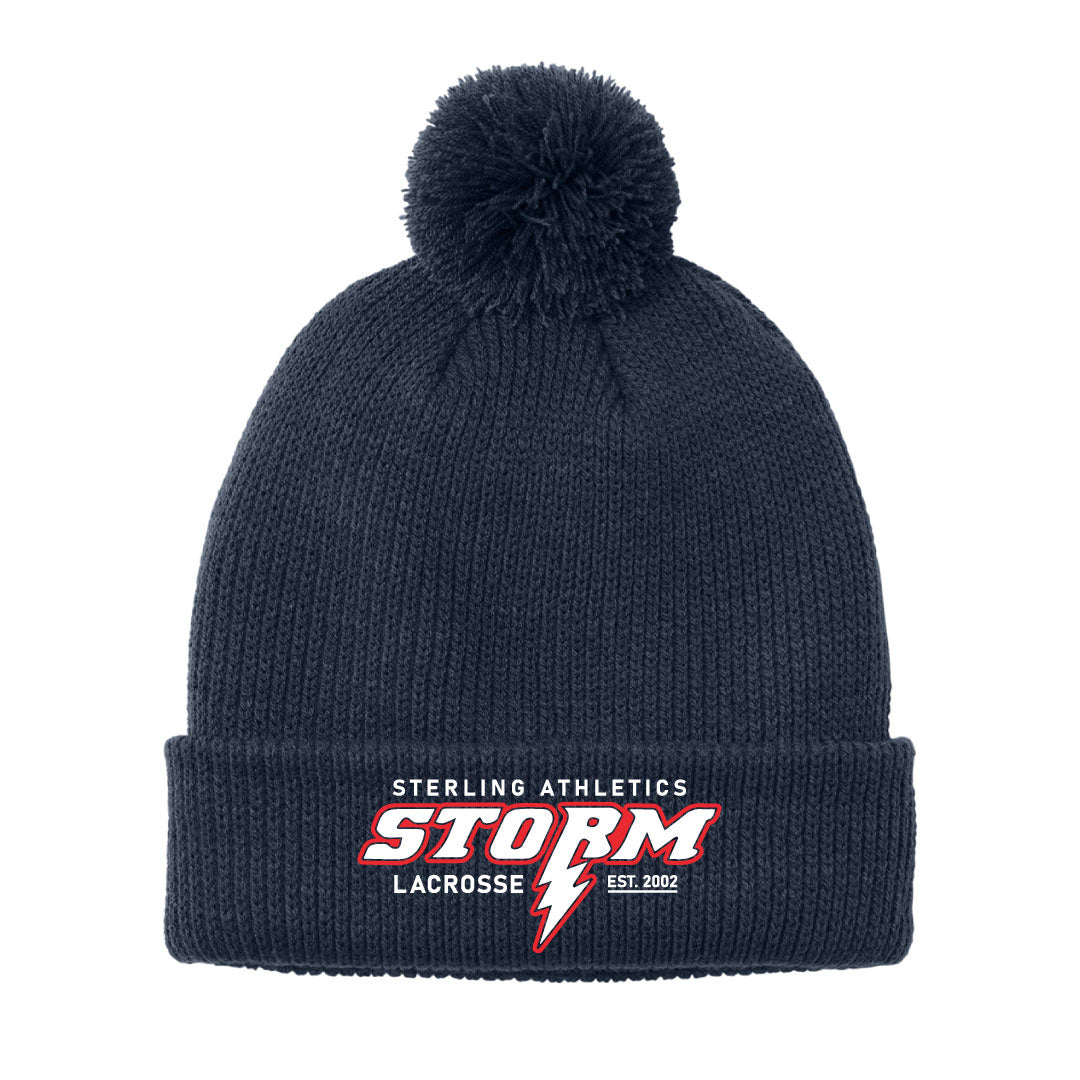 Storm Lacrosse Cozy Pom Beanie Logowear Storm Lacrosse   