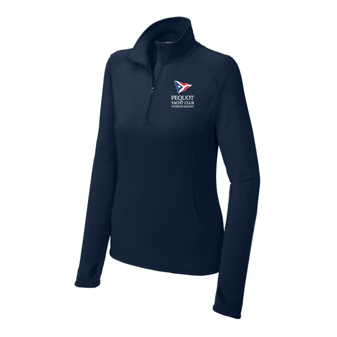 Pequot Women's Sailing Midweight Stretch 1/4-Zip Pullover Logowear Pequot Women's Sailing Navy Ladies XS