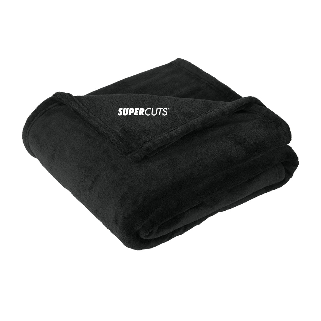 SuperCutsOversized Ultra Plush Blanket Logowear SuperCuts Black Jacket Club