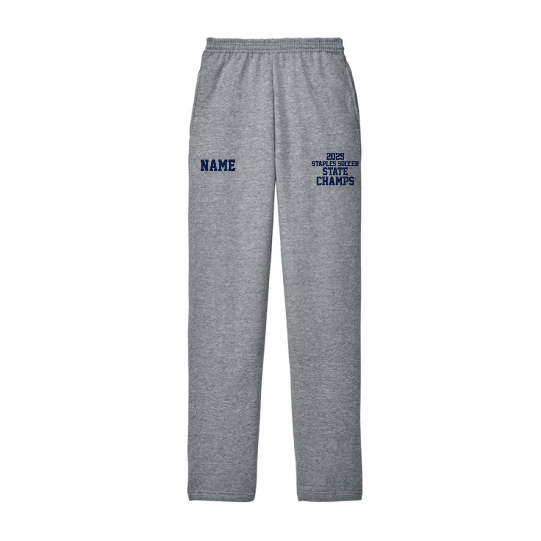 Staples Boys Soccer State Champions Sweatpants Logowear Staples Boys Soccer Grey Adult S