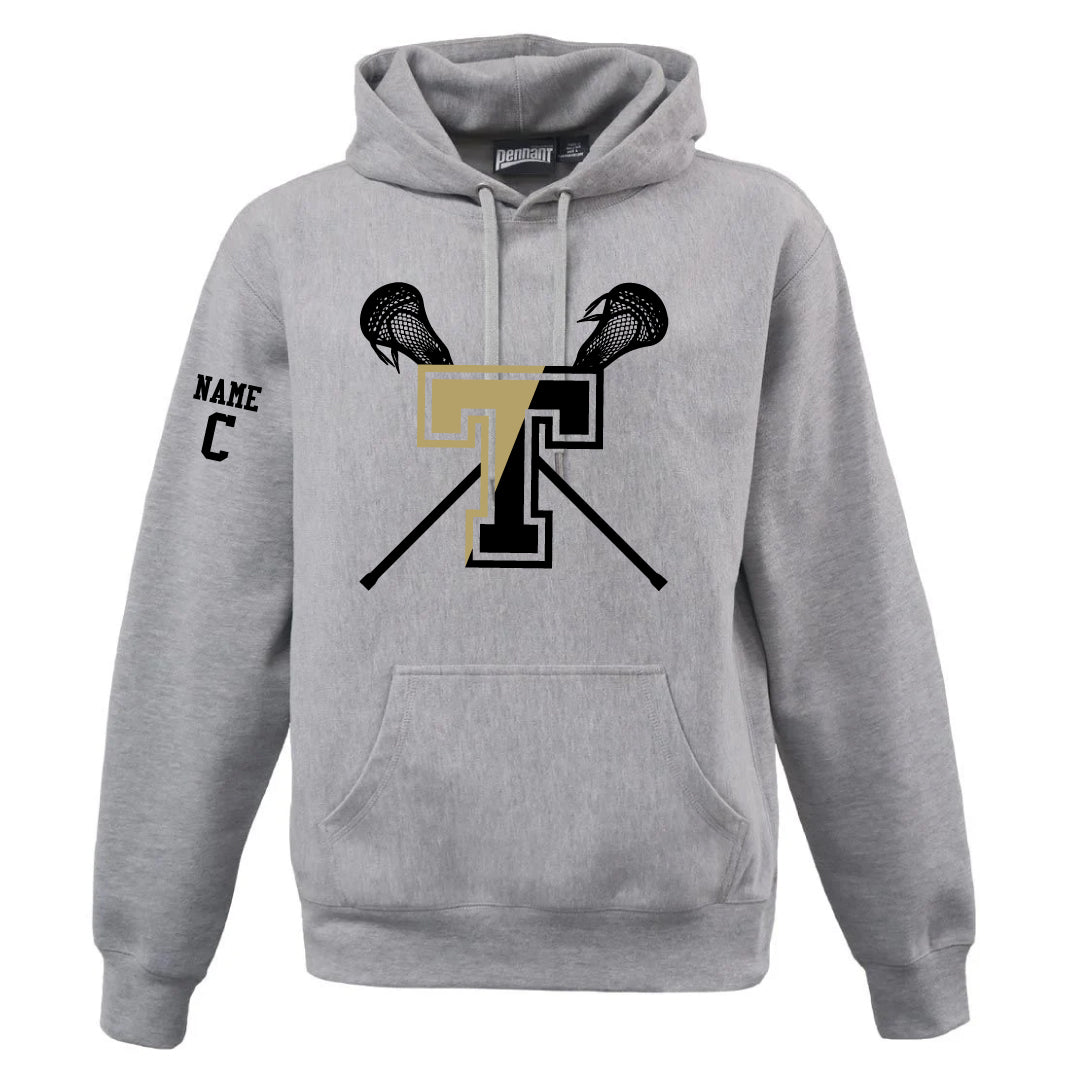 THS Boys Lacrosse Heavyweight Hoodie Logowear THS Boys Lacrosse Grey Adult XS 