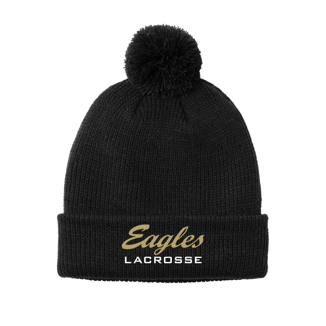 THS Boys Lacrosse Knit Pom Beanie Logowear THS Boys Lacrosse Black  