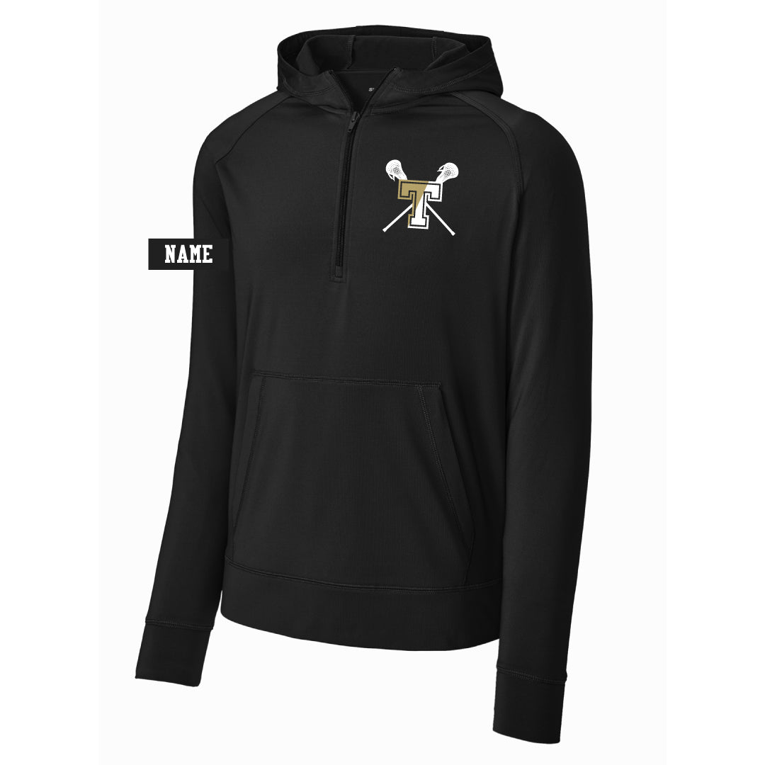 THS Boys Lacrosse Stretch Wicking Hooded 1/2 Zip Logowear THS Boys Lacrosse Adult XS  