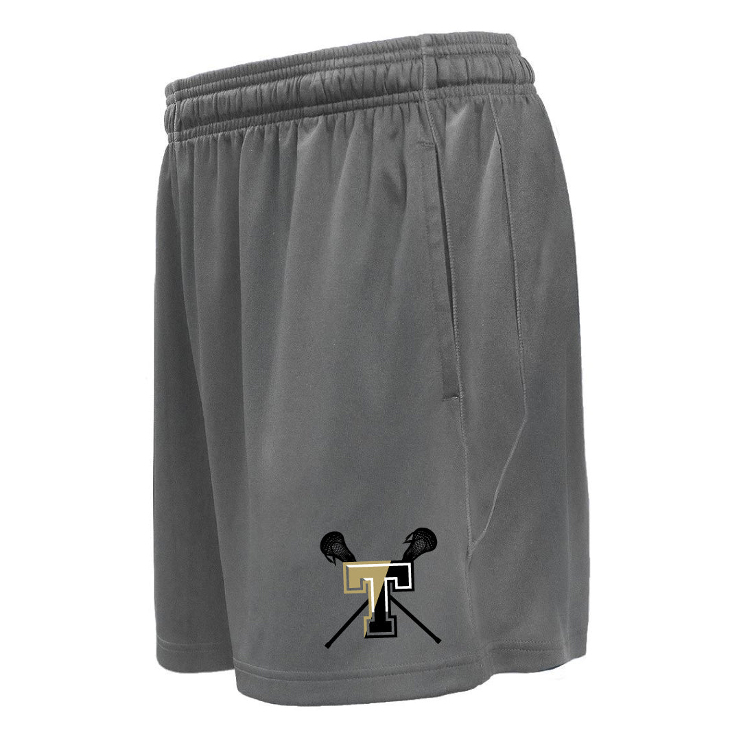 THS Boys Lacrosse Pocketed 5" Shorts Logowear THS Boys Lacrosse Grey Adult XS 