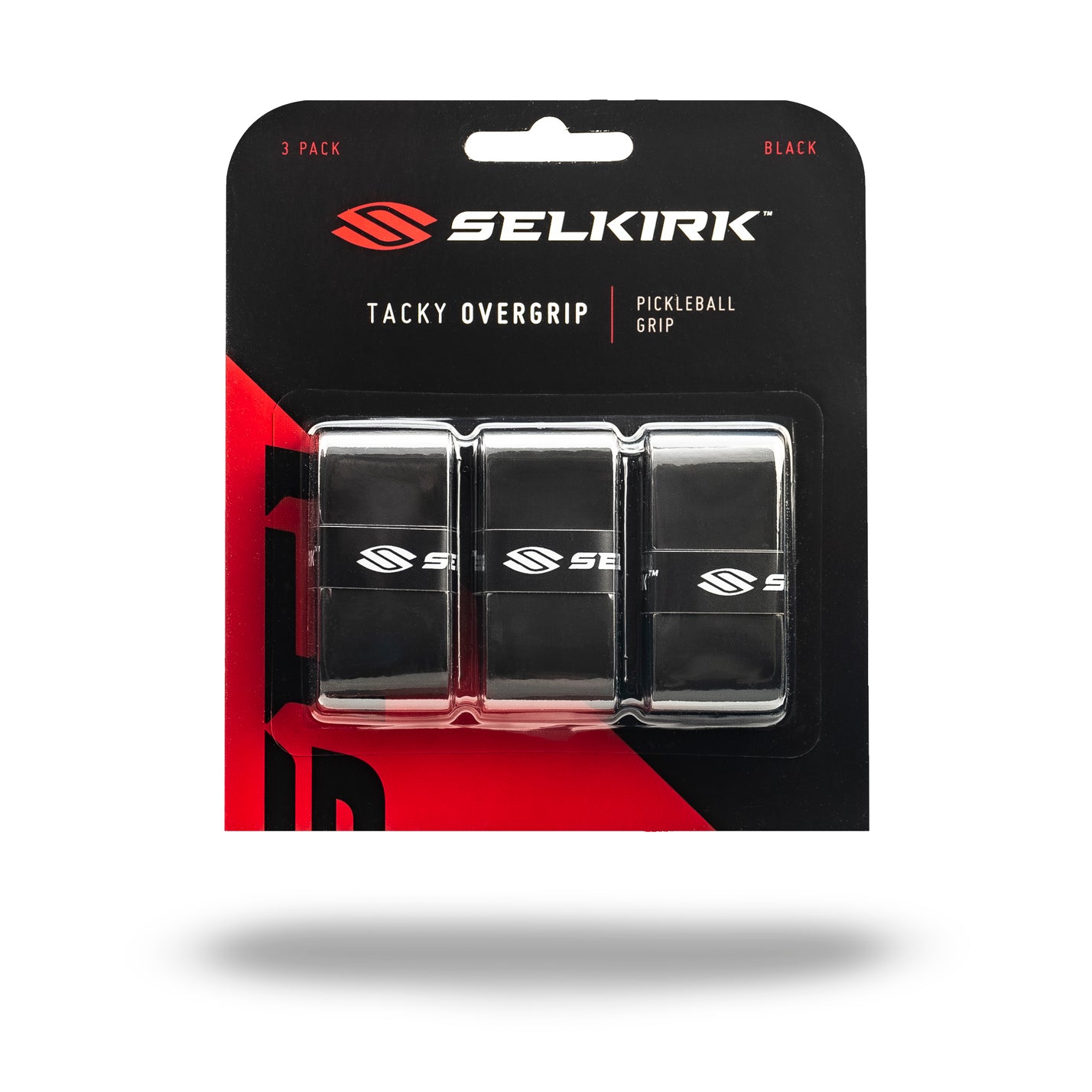 Selkirk 3 Pack Tacky Overgrips Accessories Selkirk Black  