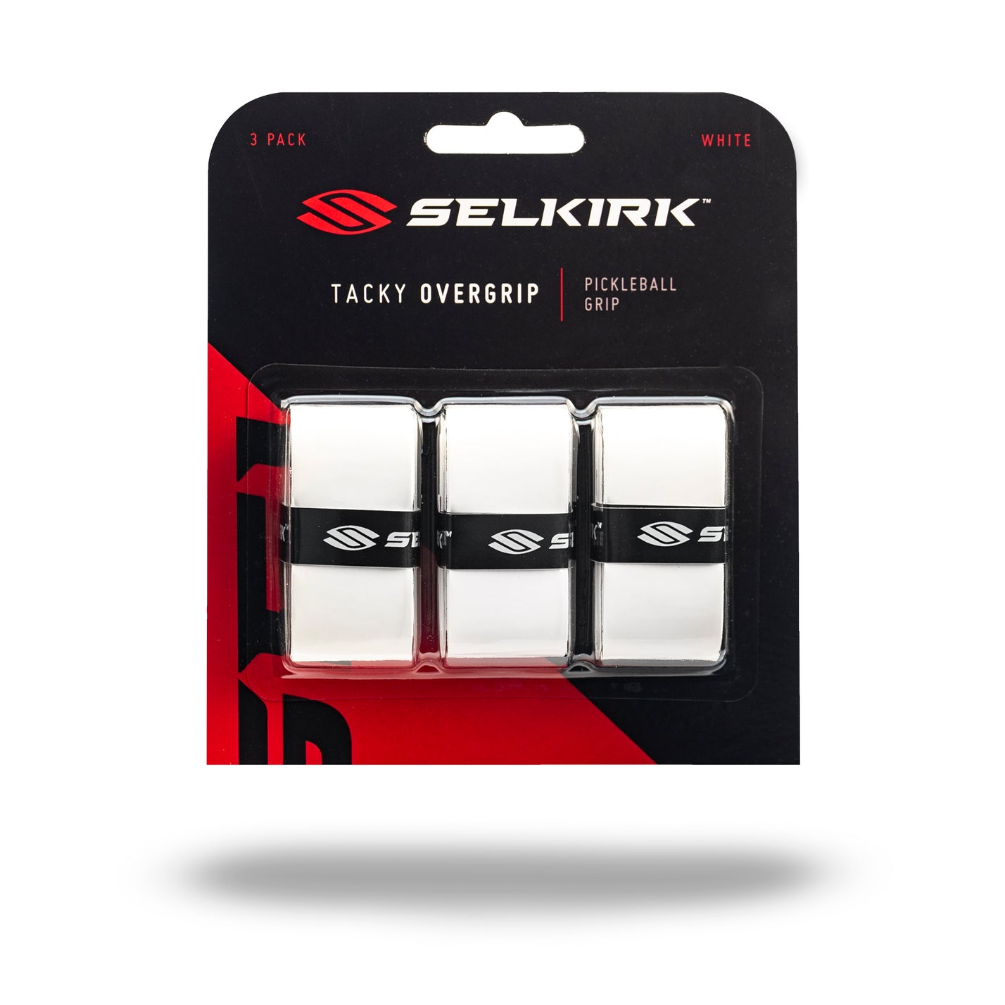 Selkirk 3 Pack Tacky Overgrips Accessories Selkirk White  