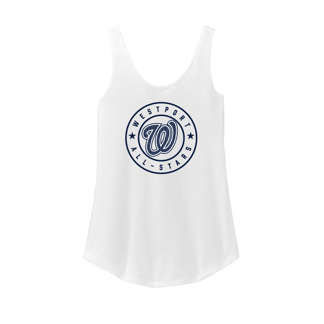 WLL District Fanwear Women’s Perfect Tri Blend Relaxed Tank Logowear WLL District Fanwear White Ladies XS