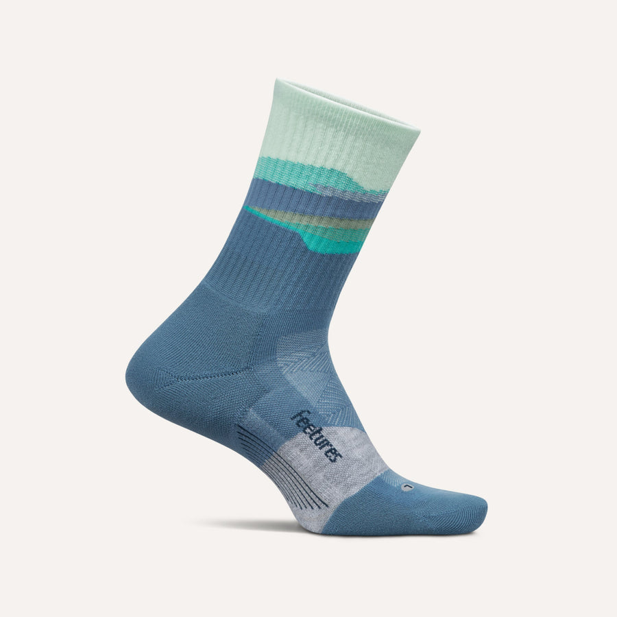 Feetures Trail Max Cushion Mini Crew Apparel Feetures Tectonic Blue Small